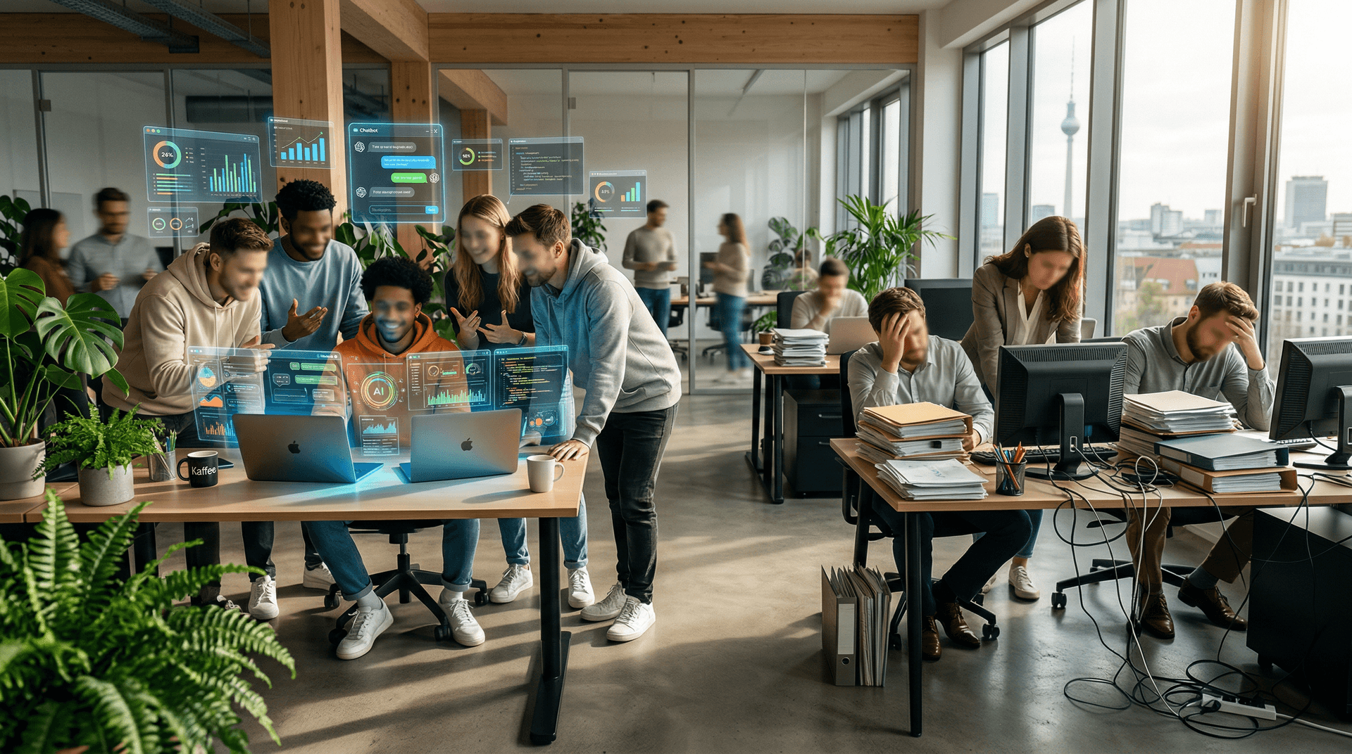 KI im Arbeitsalltag: 37% Firmen nutzen sie – Holdouts verlieren 28% Produktivität