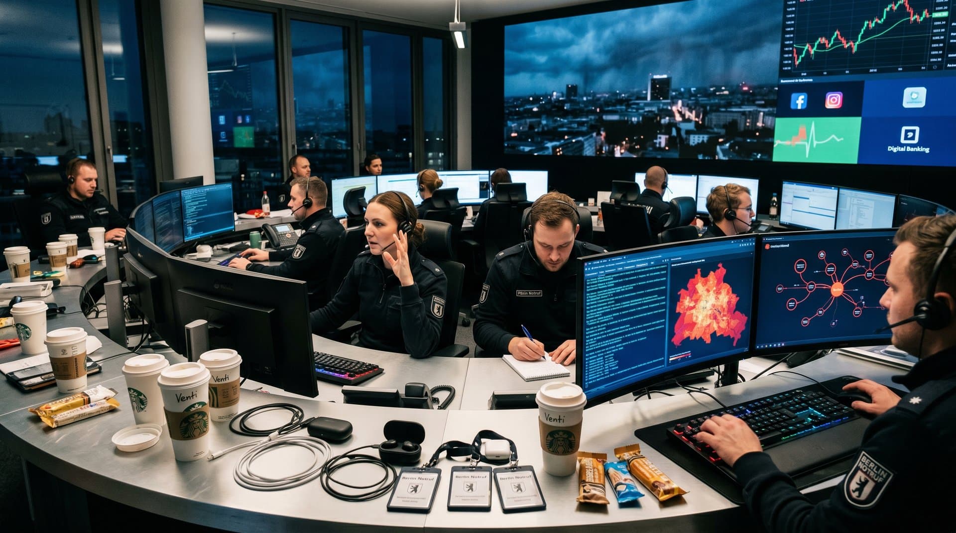 KI-gestützte Notrufzentrale mit Dashboards und Krypto-Charts (52 chars)