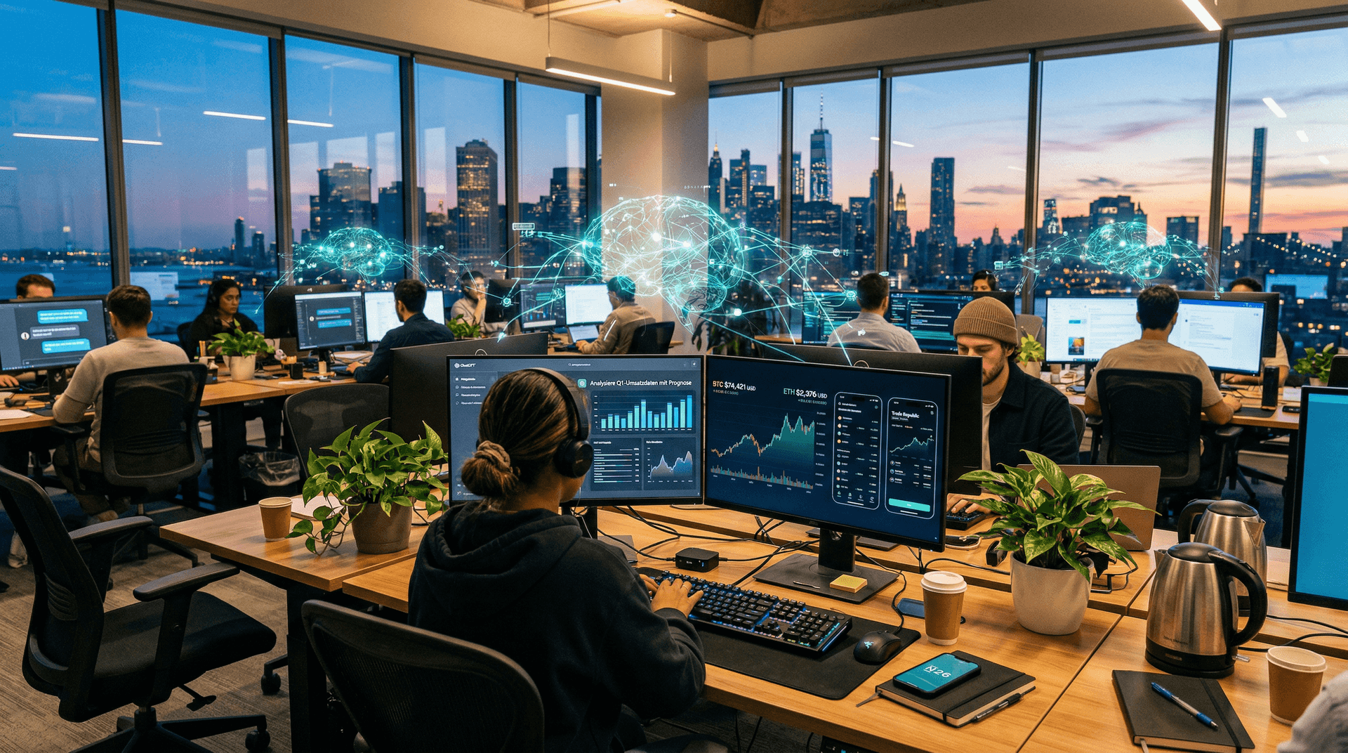 KI Arbeitsplatz US: 50% Mitarbeiter nutzen täglich KI (Gallup)