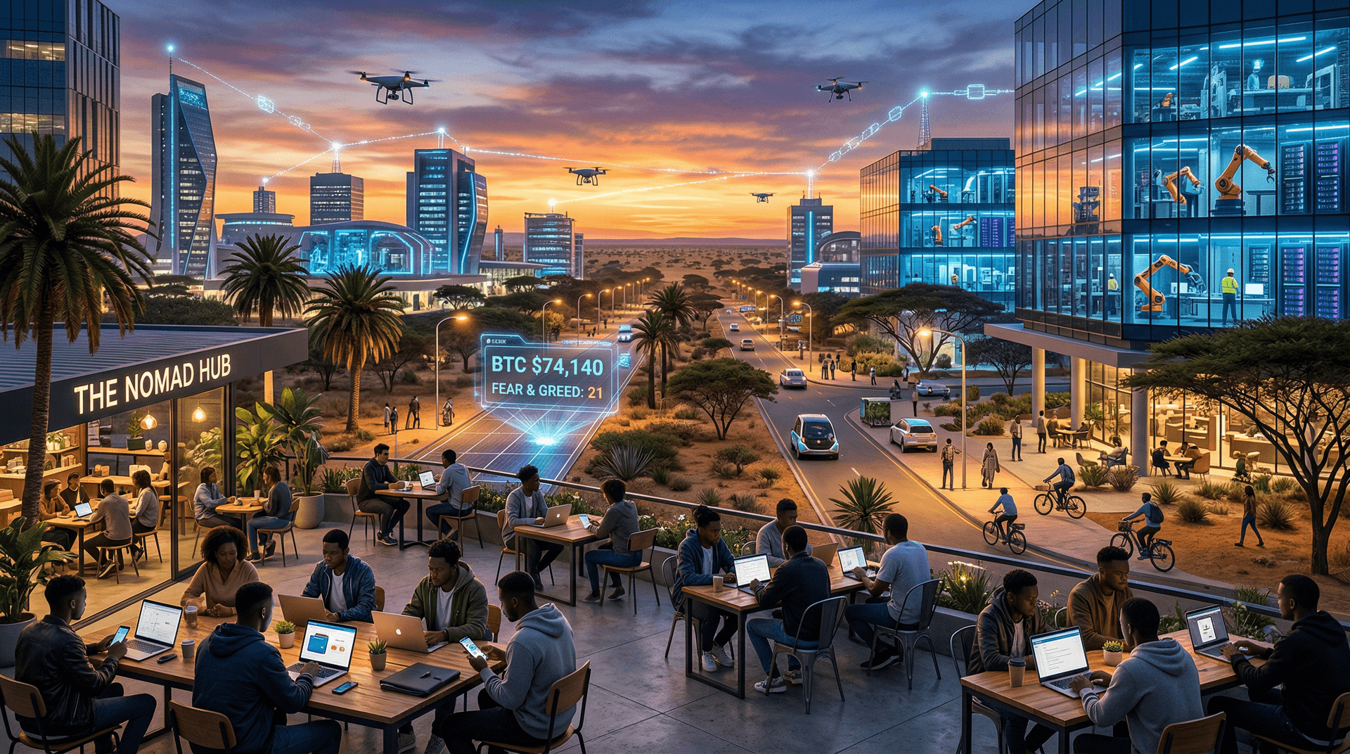 Zimbabwes reichster Mann startet AI-Stadt: BTC 74.140 USD