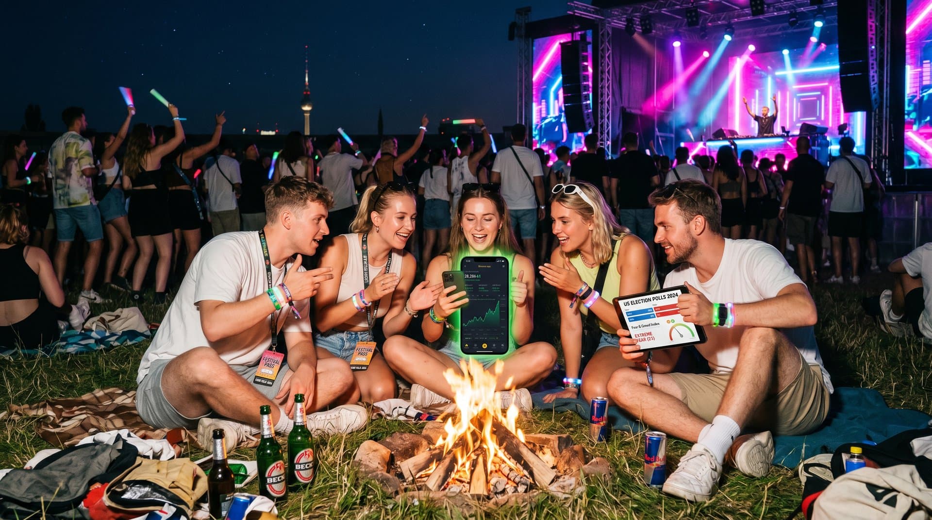 Berliner Jugend bei Festival mit Crypto-Apps, US-Wahl-Debatten und steigenden Charts