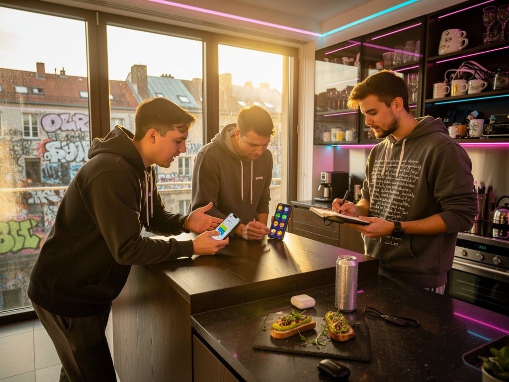 Freunde teilen KI-generierte Facebook-Posts über Crypto-Trends in WG