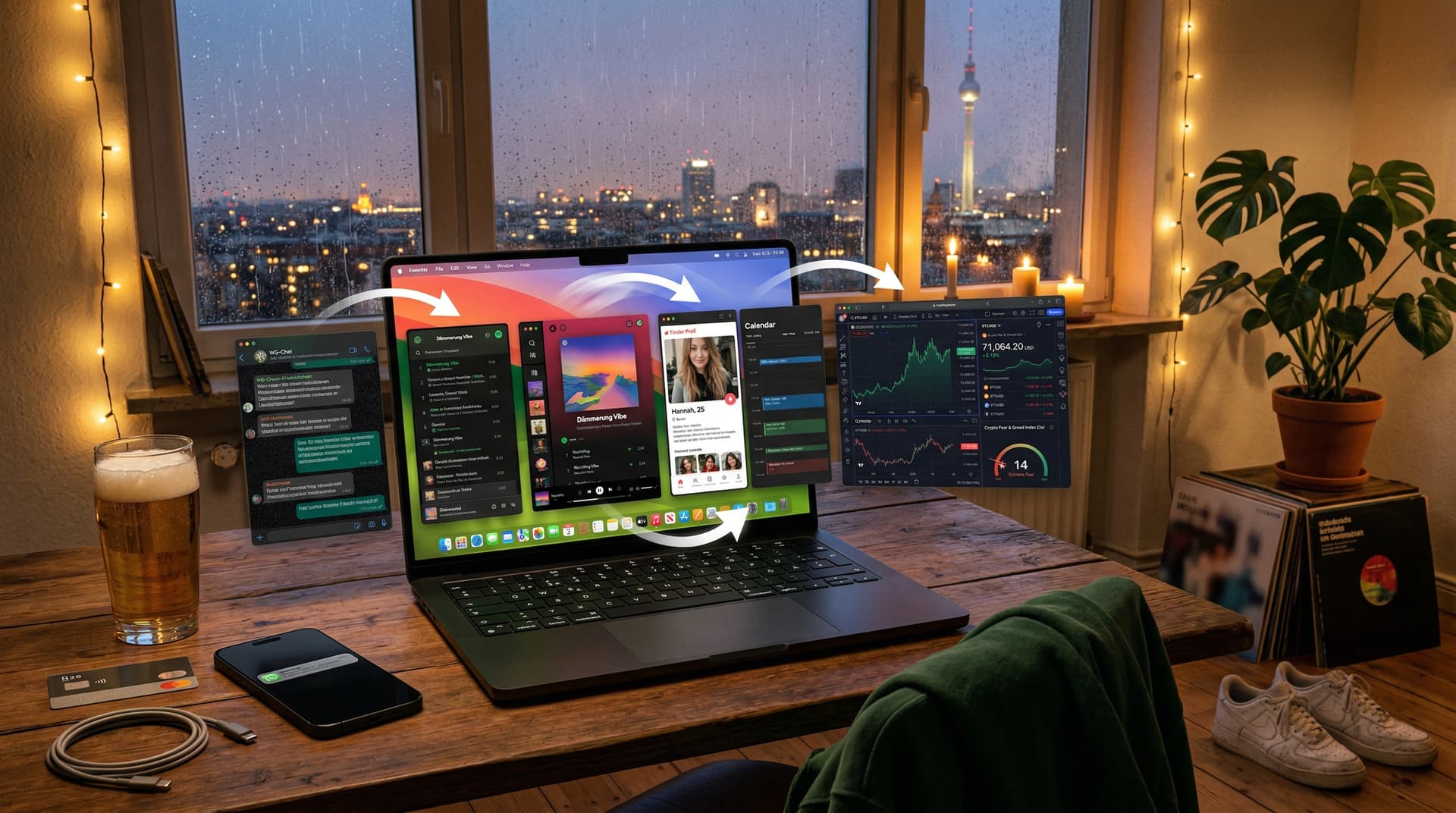 macOS Instant Space Switching: Blitzwechsel für Chats und Crypto