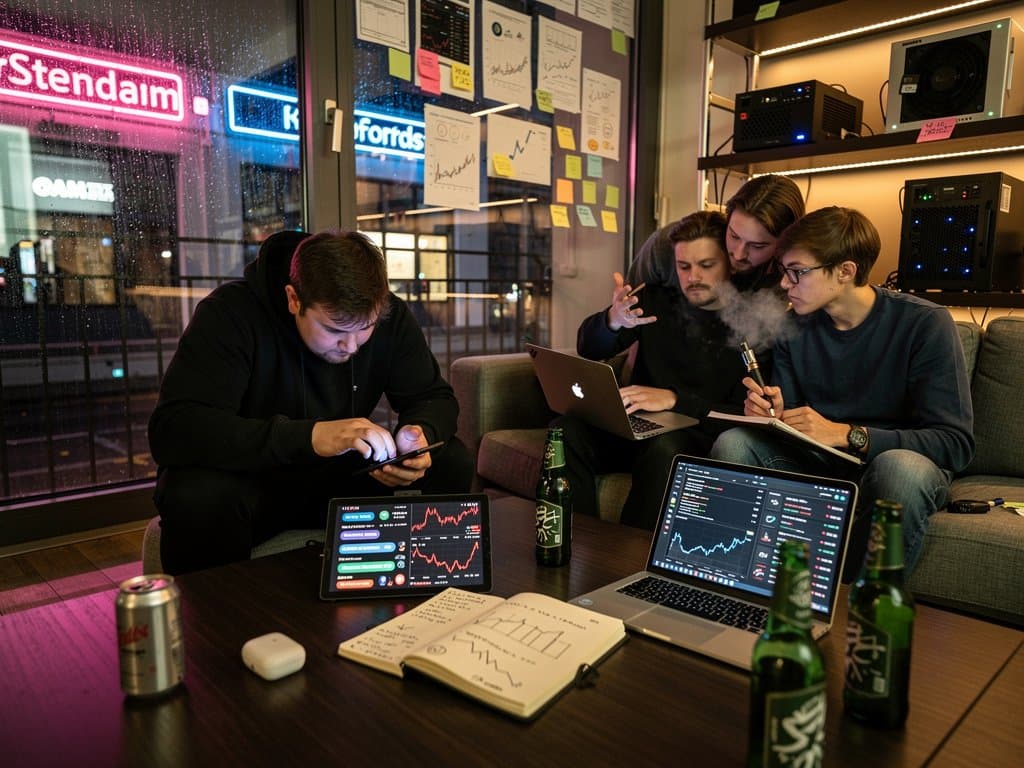 Junger Deutscher in WG mit KI-Chat über Crypto und Fear Index, Freunde distanziert